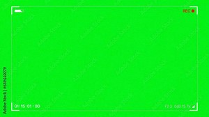 Camera recording overlay, with noise effect, green screen