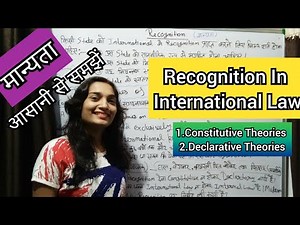 #Recognition Recognition in International Law\n/ Theories of Recognition\n #defacto #dejure