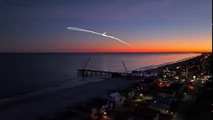 Another view of the SpaceX Falcon Heavy launch over Surfside Beach, just a little bit of drone video I shot of various stages put together! | Robbie Bischoff Photography - Drone Services