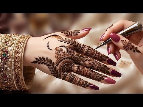 Very Beautiful Quick and Easy Prettiest Henna Design for Back Hand | Beautiful Mehndi design for Eid