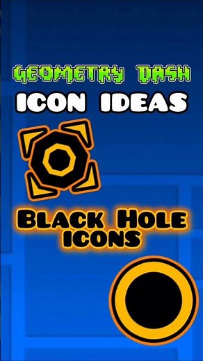 🟠⚫geometry dash black hole icons ideas🟠⚫ #geometrydash #foryou #blackhole #ton618 #DanyXD