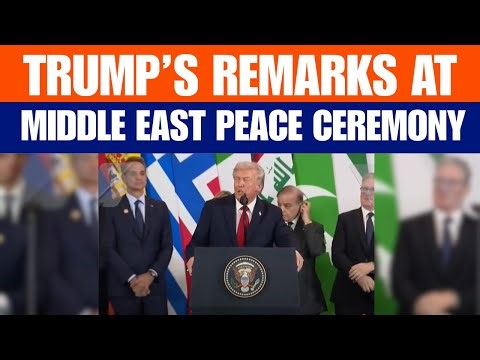 LIVE: US President Trump Delivers Remarks at Middle East Peace Ceremony in Sharm el-Sheikh, Egypt