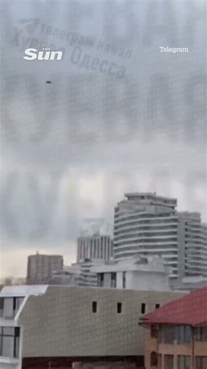 Miracle moment Russian drones FAILS to explode as it hits tower block #ukraine