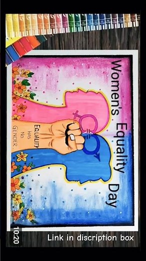 4 best poster making idea on Women’s Equality Day🙋‍♀️ #art #drawing #shorts #womenempowerment