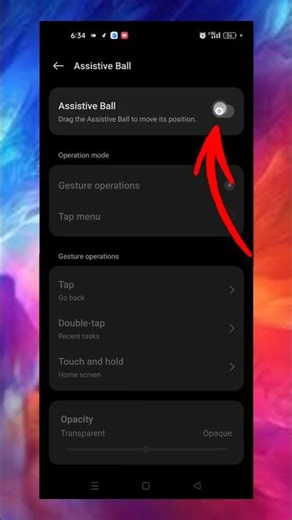 Assistive Ball Enable Kaise Kare 🔥 | Floating Button Trick #shorts
