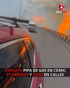 🚨 EXPLOSIÓN DE PIPA DE GAS EN CDMX DEJA AL MENOS 57 HERIDOS 🚨 Esta tarde, una pipa de gas LP explotó sobre el Puente La Concordia, en Iztapalapa, cerca del metro Santa Martha Acatitla. 🔥 La explosión provocó el incendio de varios vehículos y dejó escenas de pánico: personas corriendo, autos en llamas y gritos pidiendo ayuda. ➡️ 57 personas resultaron heridas, 19 de ellas de gravedad. Algunas fueron trasladadas en helicóptero a hospitales. 👨‍🚒 Autoridades desplegaron cuerpos de emergencia, c
