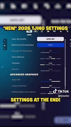 New TJINO Settings for Fortnite Gameplay