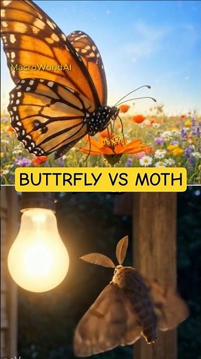 Butterfly vs Moth 🦋🌙