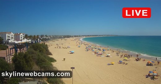 Cámara web en directo Playa de la Barrosa - Chiclana | SkylineWebcams