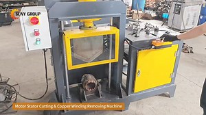 Electric Motor Stator Recycling & Copper Winding Separating Machine - By effectively isolating the copper wires, our equipment maximizes material recovery while minimizing waste. Its dual-operation capability enables two operators to work simultaneously, significantly boosting operational efficiency. Moreover, the cutting section of our equipment is equipped with safety features, significantly reducing potential safety risks. If you are interested in this machine, feel free to contact Helen for 