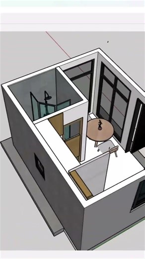 Tiny 3x4m House Design 3D Modeling | Step by Step #3x4mHouse#SmallHouseDesign#TinyHouse3D
