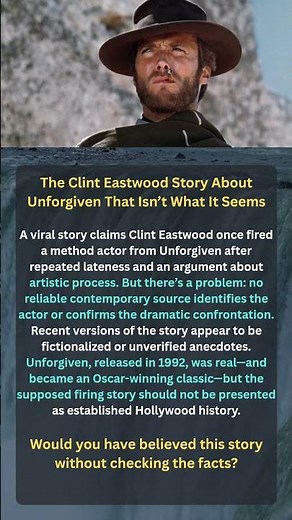 The Clint Eastwood Story About Unforgiven That Isn’t What It Seems