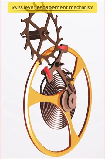 Swiss Lever Escapement Mechanism | How Mechanical Watches Work ⚙️ #shorts