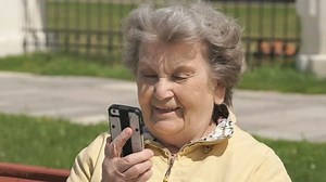 clip-29233222-mature-old-woman-aged-80s-dressed-yellow