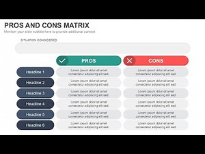 Pros and Cons Matrix Animated Slides