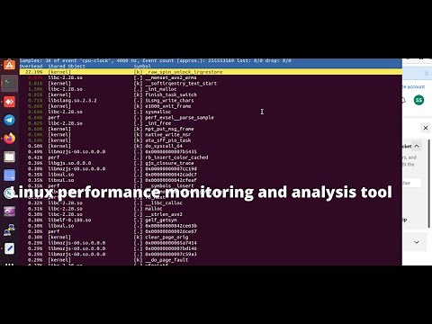 Linux performance monitoring and analysis tool perf.