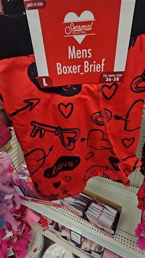 $1.50 Valentine's Men boxer Briefs At Dollar Tree #dollartree #valentinesday #shopping