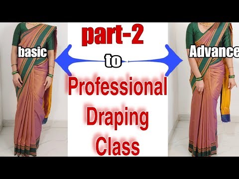 PART 2- Saree Draping Master Class for Beginners | Step-by-Step Perfect Saree Tutorial