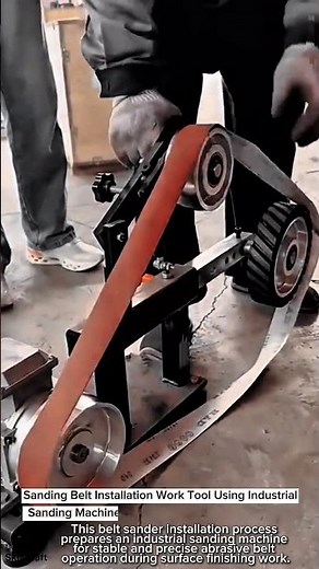 Sanding Belt Installation Work Tool Using Industrial Sanding Machine #worktool
