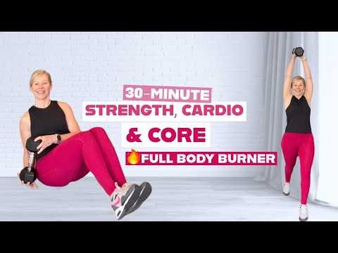 30 MIN Complete Full Body Workout | Strength, Cardio and Core for Women 40+