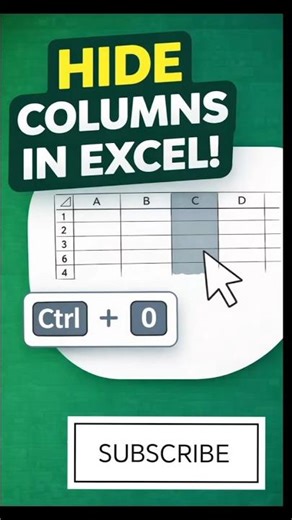 3 Fast Ways to Hide Columns in Excel #ExcelTips