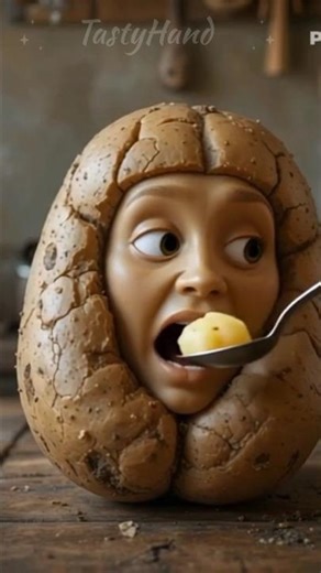 Potato Eating Itself 🥔 | Funny Realistic Veggie Animation #shorts