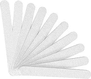 Nail Files, 10 PCS Fingernail Files 7" Long 80/100 Grit Emery Boards for Nails - Professional Nail File Washable for Acrylic, Gel, Dip Powder, and Poly Gel Nails for Salon Home