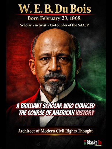 W. E. B. Du Bois Born February 23, 1868 | Founder of the N Double A C P | Blacks In History