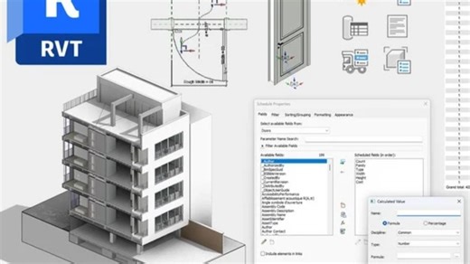 「福利」「中英字幕」Udemy - Revit 2026进度表和工程量清单
