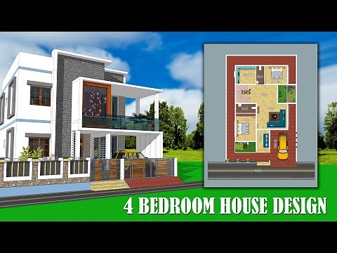 Duplex house design 4 bedroom- with floor plan- with inner garden -with interior design- manis home