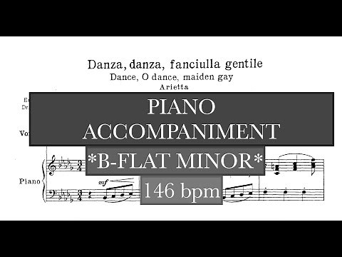 Danza, danza fanciulla gentile (Durante) - bpm 146 - Bb Minor Piano Accomp and Vocal Line - Karaoke