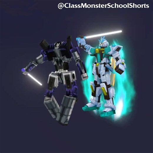 White Robot vs. Invading Robot - Minecraft Animation
