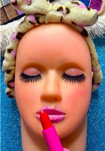 ASMR Makeup Experience with Pink Lipstick for Girly Girls