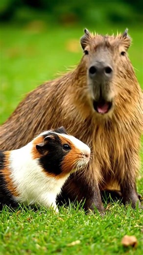 Guinea pig and capybara #guineapig #capybara