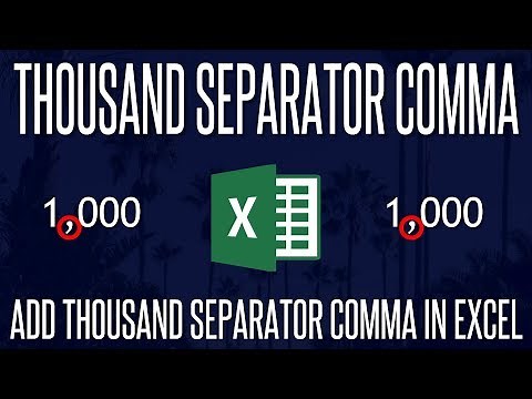 How To Add a Comma To Separate Thousands in Microsoft Excel