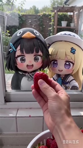 Gugugaga and Phoebe need strawberries too! #gugugaga #phoebe #cute