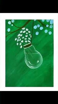 "Light of Nature 🌿 | Realistic Bulb Art Time-lapse | INK & ECHOES #foryou #shorts #art