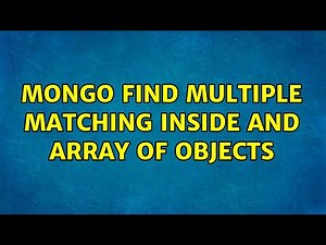 Mongo Find multiple matching inside and array of objects