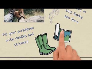 Scrapbook style editable video template | VideoScribe