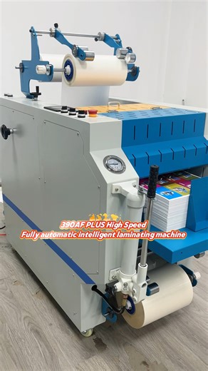 9.5K views · 104 reactions | 390AF PLUS Fully automatic intelligent hydraulic laminating machine, Maximum laminate size 370*750mm, Paper weight 120g-500gsm, very stable and perfect laminating effect,double side lamination at same time. machine with paper auto overlap and paper auto separate function. laminating speed 8 meters per minute. Perfect performance and good price #laminator #laminatingmachine #lamination #laminating #graphicshop #printshop | Michael Lou | Facebook