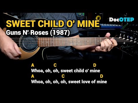 Sweet Child O Mine - Guns N' Roses (Easy Guitar Chords Tutorial with Lyrics)