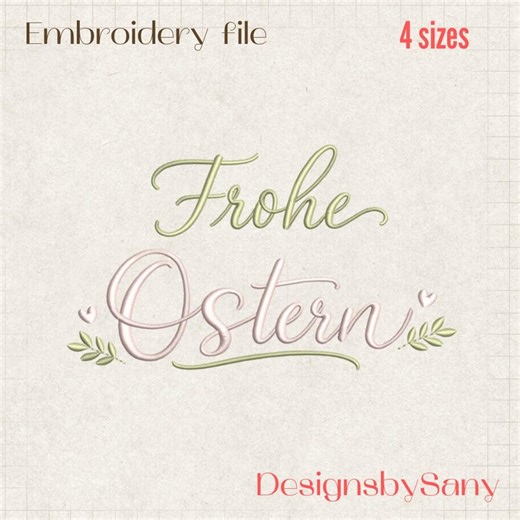 Happy Easter Embroidery Design - Instant Download - Etsy