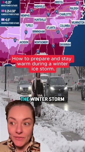 How to prepare and stay warm during a winter ice storm. #prepper #ice #emergencypreparedness #shtf #prepping