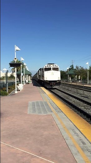 Metrolink cars on the way to CalTrain