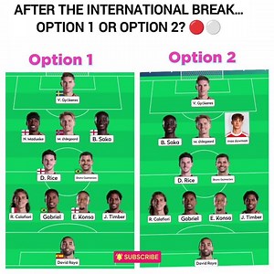 Option 1 or Option 2? Pick Arsenal’s XI After The International Break!