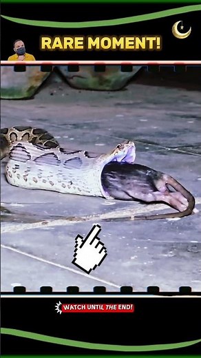 Watch how her throat expanded and the rat was removed