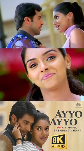 15K views · 2.4K reactions | The evergreen #AyyoAyyo is now trending 拾 ❤️ - Streaming in stunning 8K ultra HD ▶️ : https://youtu.be/9SV5acMQlzg A @srikanth_deva_official musical  ️ : @uditnarayanmusic @ipopshalini ✍️ : @yughabharathi #ThinkTapes #8KUltraHD #RaviMohan #Asin @iam_ravimohan @simply.asin #MKumaran | Think Tapes | Facebook
