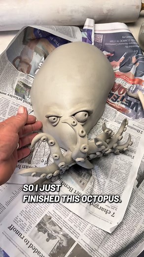 Making an Octopus breathe !🐙#fyp #asmr #octopus #handmade #artistmikequinn | Fish With Attitude by Mike Quinn