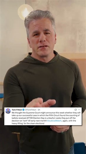 FITTON: Judicial Watch, again, with the heavy lifting for the clean elections! READ: https://www.judicialwatch.org/ballots-after-election-day/ | Judicial Watch