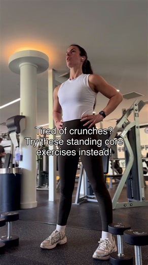 Add these standing core exercises to your next workout! 🔥 Comment CORE below and I will DM you a free week to my program! 💪 #workoutprogram #standingcore #coreexercises #fitnessover40
